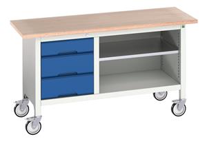 Verso 1500x600 Mobile Storage Bench M12 Verso Mobile Work Benches for assembly and production 33/16923212.11 Verso 1500x600 Mobile Storage Bench M12.jpg